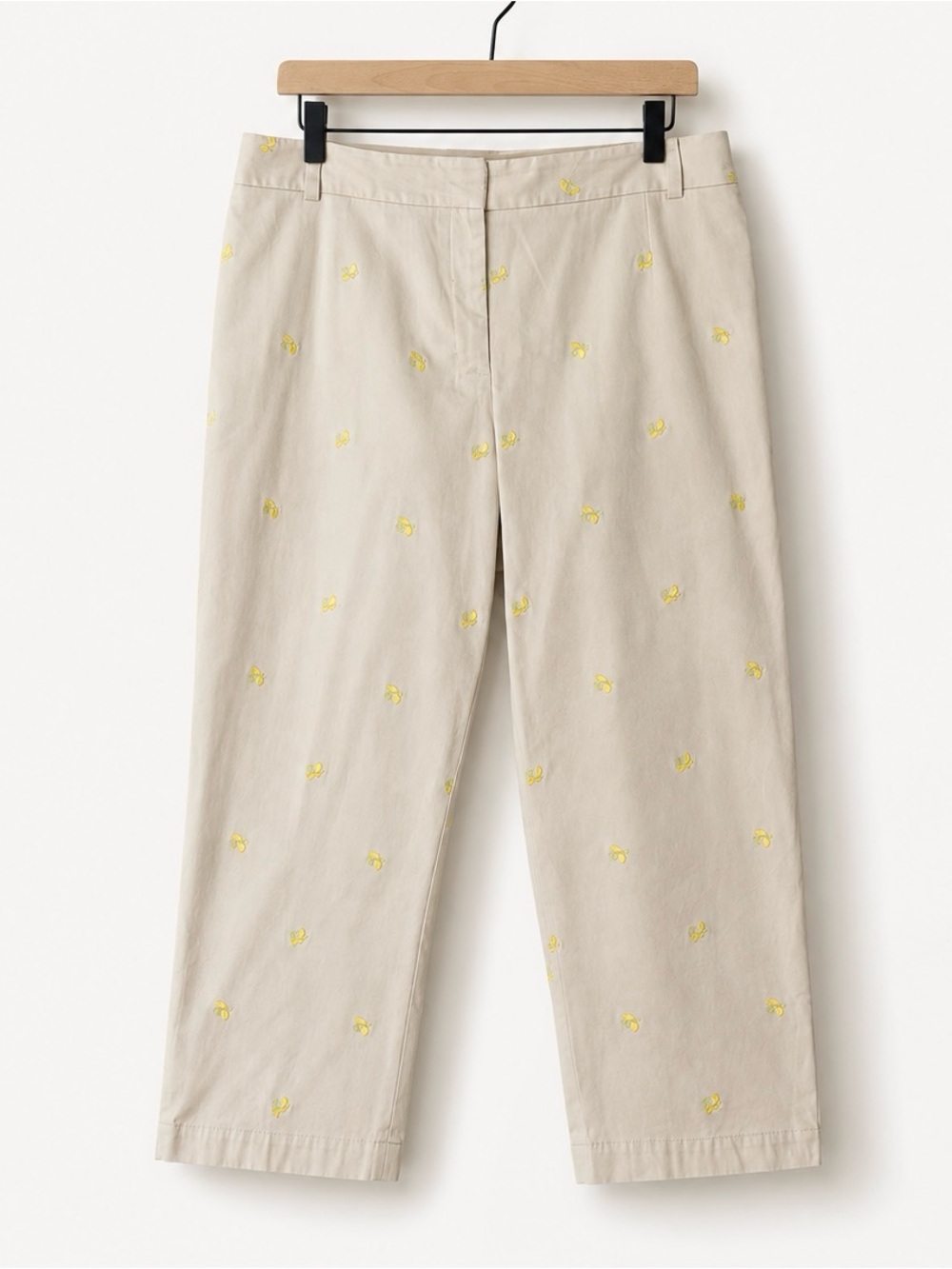 Talbots Heritage Lemon Embroidered Capri Pants Women’s 16W Cropped Chino‎